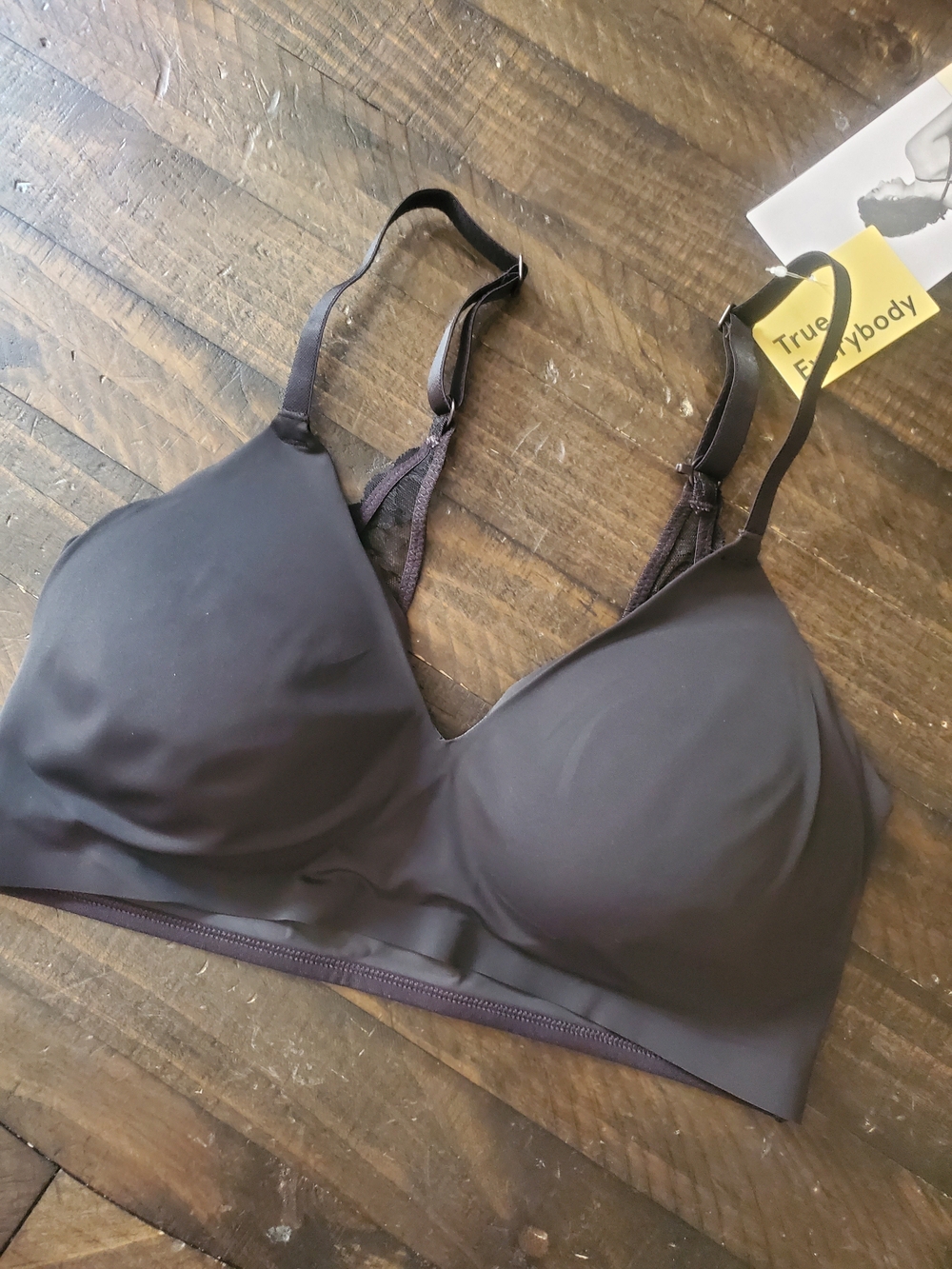 True & Co. Wireless Seamless Bra - Black